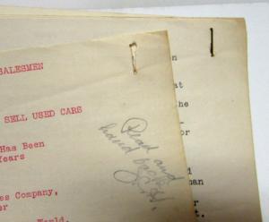 1923 Haynes Selling Used Cars Marketing Letter to Distributors Dealers Salesmen