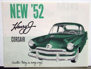 1952 Henry J Corsair Kaiser Frazer Sales Brochure Folder Original