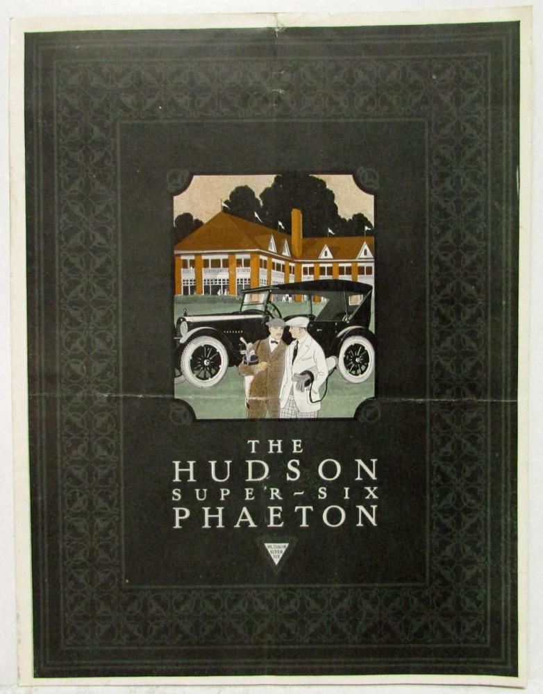 1922 Hudson Super Six Phaeton Sales Folder