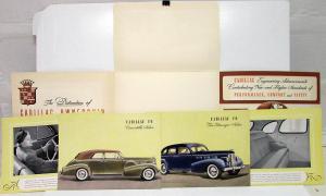 1938 Cadillac V8 Sales Portfolio With Four Plates Original
