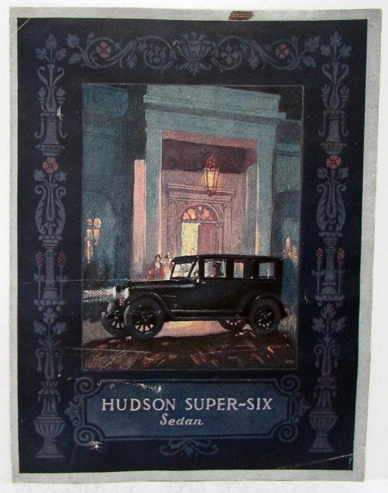 1924 Hudson Super Six Sedan Sales Folder