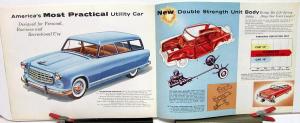 1955 AMC Rambler Sedan Club Cross Country Wagon Sales Brochure XL Original