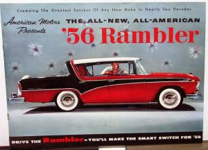 1956 AMC Rambler Cross Country Wagon 4 Door Sedan Sales Brochure XL Original