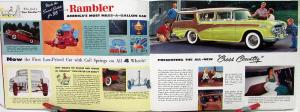 1956 AMC Rambler Cross Country Wagon 4 Door Sedan Sales Brochure XL Original