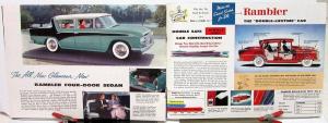 1956 AMC Rambler Cross Country Wagon 4 Door Sedan Sales Brochure XL Original