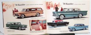 1958 AMC Rambler Ambassador V8 Rebel V8 Economy 6 Prestige Sales Brochure