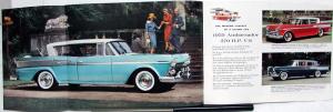 1959 AMC Rambler 6 Ambassador V8 Rebel V8 4 Door Sedans Wagons Sales Brochure XL