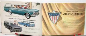 1960 AMC Rambler 6 Rebel V-8 Ambassador V8 Wagon Sedan Hardtop Brochure Orig XL