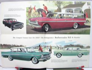 1960 AMC Rambler 6 Rebel V-8 Ambassador V8 Wagon Sedan Hardtop Brochure Orig XL