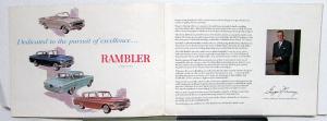 1962 AMC Rambler Ambassador V8 American Classic 6 Sales Brochure Original