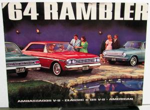 1964 AMC Rambler Ambassador American Classic Sales Brochure XL Original