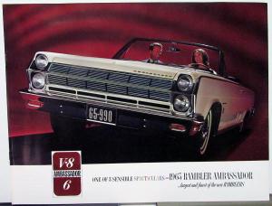 1965 Rambler Ambassador V8 & 6 990 Convertible Hdtp Sedan Wagon Sale Brochure XL
