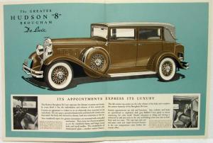 1931 Hudson Greater Eight Brougham DeLuxe Sales Folder