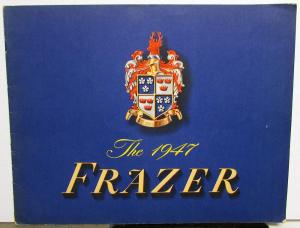 1947 Frazer Motor Car Prestige Color Sales Brochure Oversized Original