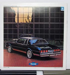 1981 Chevrolet Caprice Classic & Impala Sales Brochure