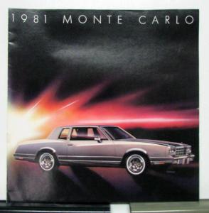 1981 Chevrolet Monte Carlo Sales Brochure