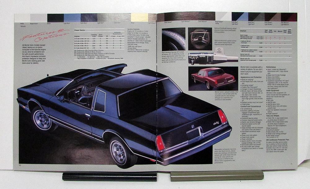 1984 Chevrolet Monte Carlo Sales Brochure