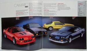 1987 Chevrolet Camaro IROC Z LT Sport Coupe Z28 Sales Brochure