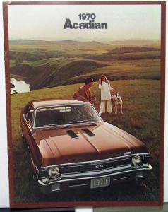 1970 GM Of Canada Dealer Sales Brochure Acadian English Text Large Rare