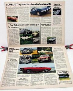 1970 GM Of France Large Folder French Text Kadett 1100 Opel GT Flash 70