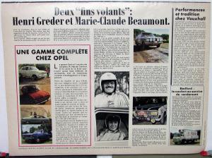 1970 GM Of France Large Folder French Text Kadett 1100 Opel GT Flash 70