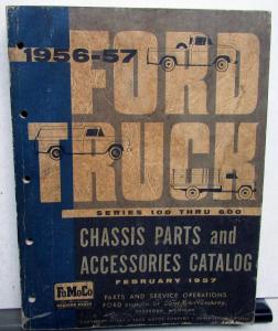 1956 1957 Ford Truck Parts Catalog Manual F 100 250 350 Pickup HD Tilt Cab