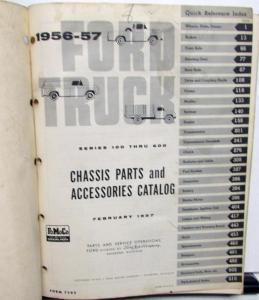 1956 1957 Ford Truck Parts Catalog Manual F 100 250 350 Pickup HD Tilt Cab