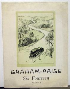 1928 Graham Paige Dealer Sales Brochure Folder Model 614 Original Rare