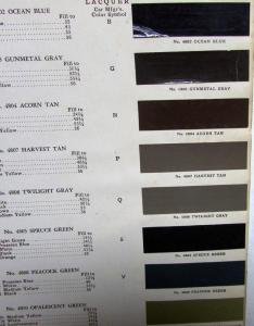 1937 Hudson-Terraplane Color Paint Chips by Acme