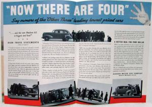 1938 Hudson 112 The New Lowest Priced Car Color Sales Folder