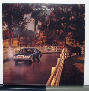 1986 Lincoln Continental Givenchy Designer Series Sales Brochure