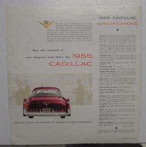 1955 Cadillac Series 60 Special 62 And 75 Deville ElDorado Sales Folder Original