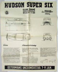 1942 Hudson Super Six Club Coupe Poster - Swedish Text
