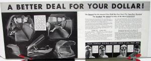 1938 Hudson Dealer Sales Brochure Mailer New Model 112 W/Envelope & Letter
