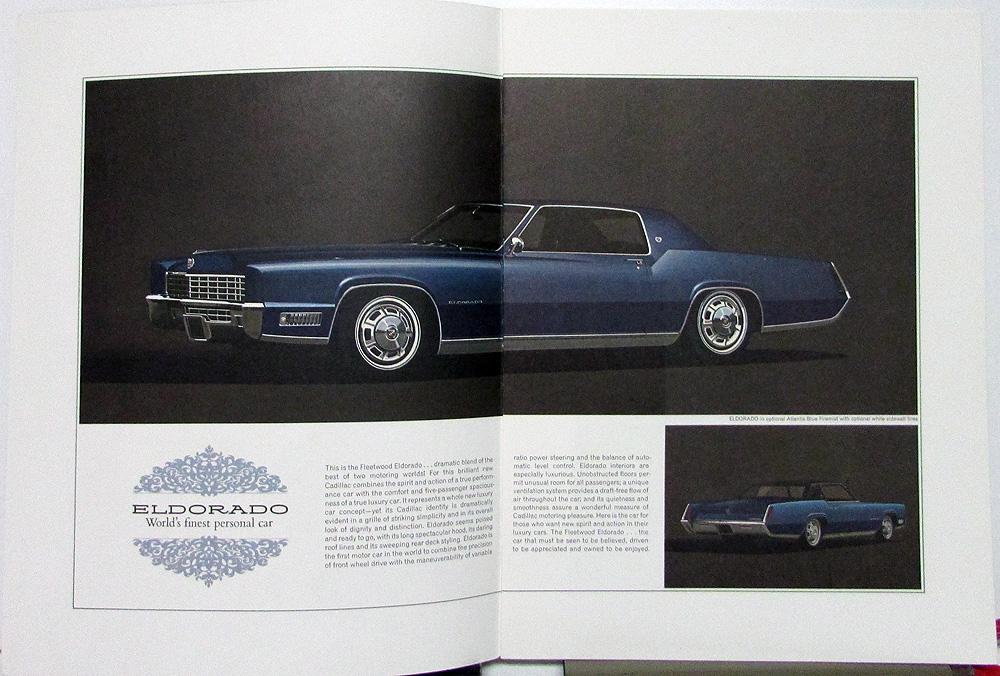 1967 Cadillac Sales Brochure Catalog Eldorado Fleetwood Coupe deVille Brougham 