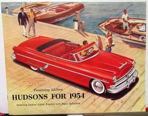 1954 Hudson Dealer Prestige Brochure Instant Action Engines Super Induction Rare