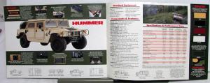 1993 Hummer Dealer Prestige Sales Brochure Large Features Specs Options