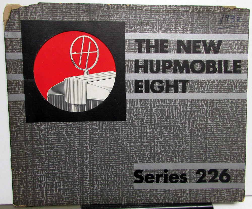 1932 Hupmobile Eight Series 226 Dealer Sales Brochure Features & Specs Oversized