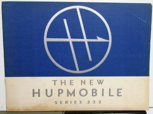 1933 Hupmobile 8 Series 322 Victoria Coupe Cabriolet Roadster XL Sales Brochure