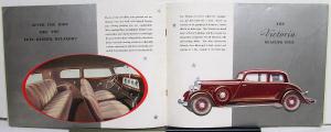 1933 Hupmobile 8 Series 322 Victoria Coupe Cabriolet Roadster XL Sales Brochure