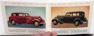 1934 Pontiac Straight 8 Sedan Coupe Cabriolet Color Pocket Size Sales Brochure