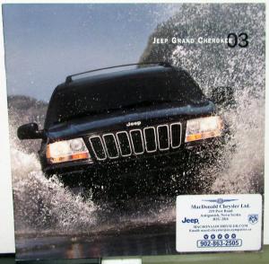 2003 Canadian Jeep Dealer Sales Brochure Grand Cherokee Features