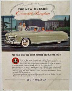 1949 Hudson Convertible Brougham Invitation Mailer to Inspect
