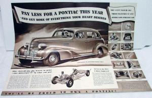1939 Pontiac 6 & 8 & Deluxe Silver Streaks Sales Folder Original