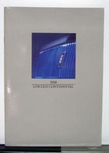 1988 Lincoln Continental Signature Series Sales Brochure
