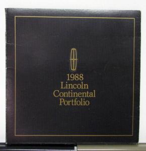 1988 Lincoln Continental Signature Series Sales Portfolio
