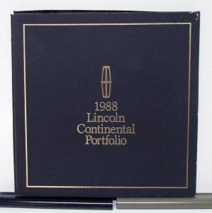 1988 Lincoln Continental Signature Series Sales Portfolio With Box