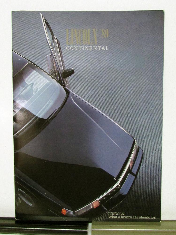 1989 Lincoln Continental What A Luxury Car Should Be Sales Brochure