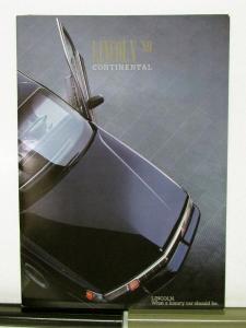 1989 Lincoln Continental What A Luxury Car Should Be Sales Brochure