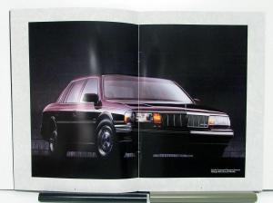 1989 Lincoln Continental What A Luxury Car Should Be Sales Brochure